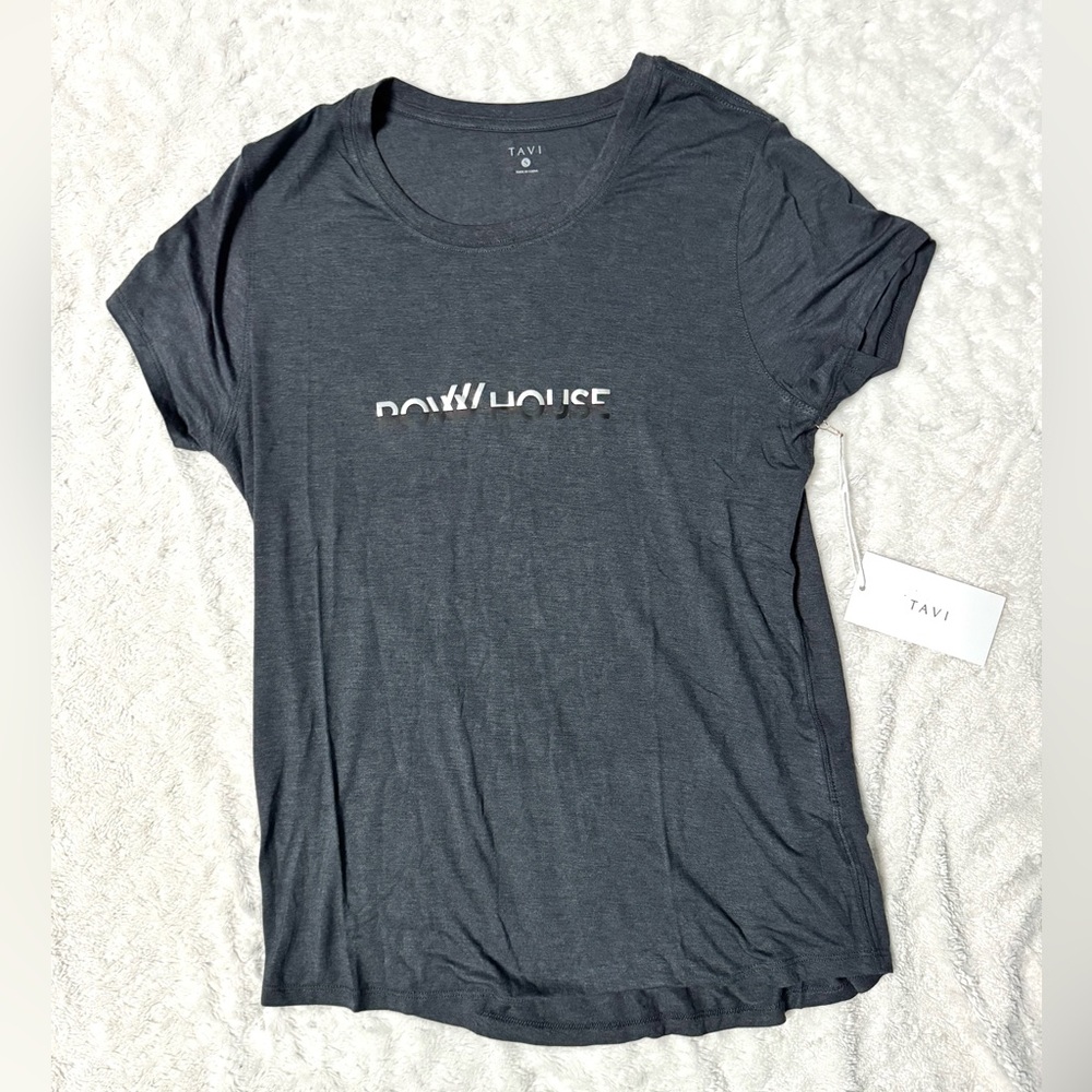 NWT- TAVI x ROW HOUSE Crew Neck Tee
Heather Charcoal Metallic